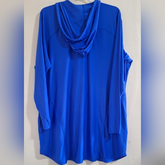 Athleta  Women's Blue Hooded Tunic Size 2X - Picture 4 of 15